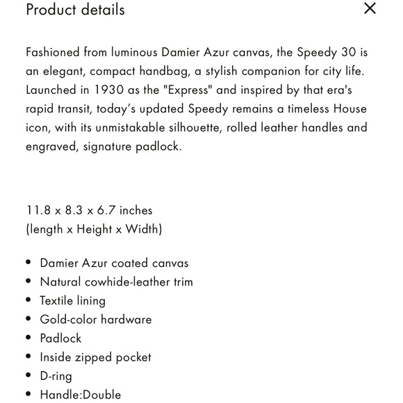 Louis Vuitton Speedy 30 in Damier Azur Canvas - Picture 16 of 16